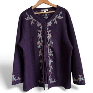 Coldwater Creek Wool Cardigan Sweater/ Jacket Plus Size 2X